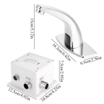 Elektrooniline automaatne puutevaba kraanikauss, k&auml;ed-vabad kuuma ja k&uuml;lma kraani liikumine aktiveeritud