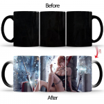 Must seelik Woman Magic Mug BSKT-132 Termotundlikud kruusid Kohvitassid Anime Cup Isikup&auml;rastatud kingitused Portselankruusid Tasuta kohaletoimetamine 301-400ml