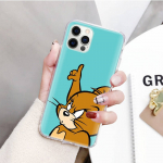 JT51 Tom Jerry Kass Hiir L&auml;bipaistev &Uuml;mbris Samsung A04 A14 A23 M33 M53 Realme 10 9 C35 C55 VIVO Y02 X80 Infinix Hot 30 Note 11 Tecno Spark 8P Pro Infinix Note 11 Pro aero