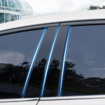 6TK L&auml;ikiv Must/S&uuml;sinikkiust Auto Ukse Piilaripostide Dekoratiivkate BC Piilari Kleebis VW Golf 6 MK6 2010-2012 jaoks