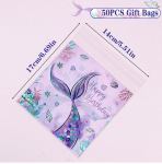 50 tk Merineitsi peo kinkekotid Kommide k&uuml;psiste pakkimiskott Merineitsi maiustuste kott lastele T&uuml;drukutele S&uuml;nnip&auml;evatarbed Merineitsi peokaunistus as shown