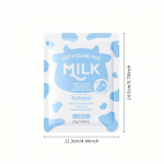 1PC Milk Mask Rich in Vitamin C and Hyaluronic Acid Moisturizing and Hydrating Treatment Mask Suitable for All Skin Types Perfect Christmas Gift 1PC