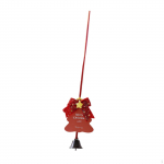 Christmas Hanging Decoration on Tree, Metal Ornament with Bow Style B