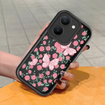 Pehme silikoonist ruudukujulise redeli mustriga telefoni&uuml;mbris, t&auml;ielikult kattev, kaamera p&otilde;rutuskindel kaitse, kummist &uuml;mbris Vivole Vivo V40 Pro 5G must