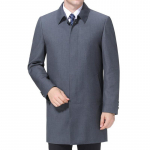 Kvaliteetne tuulejope meeste keskmise pikkusega kevad-s&uuml;gis keskealiste ja eakate isa rev&auml;&auml;riga vabaajajakk &auml;rimeeste villane mantel 200