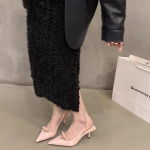 Uued stiilsed naiste kingad, mood, heledad ja siledad, mustvalged, luksuslikud teravate naeltega sandaalid, &otilde;hukesed kontsad, kleit, seksikad k&otilde;rged kontsad 35 roosa