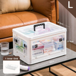 Kaasaskantav ravimikarp Kodu Esmaabi Meditsiinikomplekt Suure mahutavusega Pere Erakorralise Meditsiini Karp mitmekihilise ravimite hoiukastiga