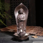 Lillad liivakivist viirukihoidjad, Tagasivooluga viirukihoidjad, Keraamiline kaunistus, Buddha kodu sisekujundus aroomiteraapia, Buddha kaunistus, black