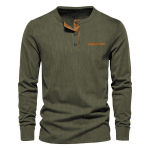 Kevadine uus vabaaja meeste velvetist Henley s&auml;rk meeste pikkade varrukatega Slim T-s&auml;rk L