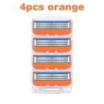 4 tk/partii 5 kihilised terad Meeste n&auml;o raseerimine Habemenuga pardliterad meestele Teritaja Kvaliteetne habemenuga mache 5 (V&auml;rv: Oranž) 4PCS oranž