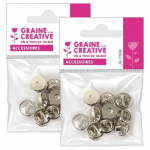 Supports de pins - GRAINE CREATIVE ON A TOUS DU TALENT - 1 cm - Argent - R&eacute;sistants - Discrets