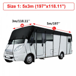 5/6,5/7,5/8,5M Auto Kate Tolmukindel P&auml;ikesesirm Kate Veekindel Haagissuvila Katusekate RV Karavani Tarp Kaitsvad 210D