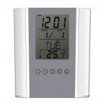 Digitaalne &auml;ratuskella temperatuuri n&auml;idik laua pliiatsihoidja &uuml;mbrise korraldaja