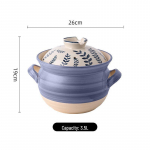 K&otilde;rge temperatuurikindel keraamiline pajapott lahtise leegi ja gaasipliidi jaoks