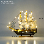 Loov purjekas mudel elutuba kodu dekoor kaunistus veinikapp veranda raamaturiiul laua kaunistus tuledega kingituseks