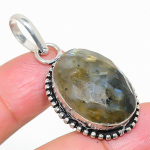 Labradorite Handmade 925 Sterling Silver Jewelry Pendant 1.85 h1s39