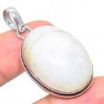 Rainbow Moonstone Handmade 925 Sterling Silver Jewelry Pendant 1.85 q5v09