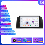 Hizpo BMW X5 E39 E53 1999-2006 M5 jaoks Autoraadio Multimeedia Video M&auml;ngija Navigatsioon GPS Android 13 Stereo WIFI FM AM RDS OBD2 SWC Carplay M&auml;ngija GPS S4 8Core 4G 32G AI