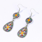 Vanaaegsed etnilised emailitud tilgakujulised &uuml;mmargused veetilgakujulised k&otilde;rvar&otilde;ngad naistele, boho mitmev&auml;rvilised helmestega rippuvad k&otilde;rvar&otilde;ngad, naiste pendiente mujer