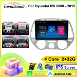 Androidi autoraadio Hyundai i20 2008-2012 jaoks Multimeedia Stereo Raadio Video M&auml;ngija GPS BT Carplay Android Auto Ei 2din QLED 4 core 2GB+32GB CP