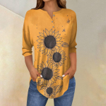 Naiste vabaaja 3/4 varrukatega s&auml;rgid moekad P&uuml;ha Patricku prindiga tuunika topid taskutega L sinine