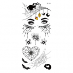 Yousheng Fake Tattoo Easy to Use Eco-friendly Waterproof Sweat-proof Fun Body Art Tool Lightweight Halloween Spiderweb Body Sticker for Party C