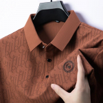 Polo s&auml;rk meeste k&otilde;rgekvaliteediline vabaaja kirjapildiga j&auml;&auml;siid &otilde;mblusteta rev&auml;&auml;r l&uuml;hikeste varrukatega T-s&auml;rk M telliskivipunane v&auml;rv