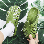 Monstera sussid meestele Palmi lehe sussid libisemiskindlad ranna vannitoa sussid troopilise lehe pl&auml;tud suvised padjasussid 39 sinine