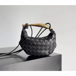 Kootud kott, Sardiini lambanahast k&auml;ekott, Crossbody kott, Mitmek&uuml;lgne k&auml;ekott, Luksuslik ja lihtne kott must