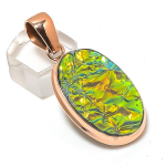 Ammolite Handmade Copper Jewelry Pendant 1.97 g2v75