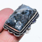 Larvikite Stone Handmade 925 Sterling Silver Jewelry Ring Size 8 s5j04