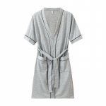 Kevad- ja suveunisex l&uuml;hikeste varrukatega puuvillane hommikumantel: Naiste tavalised ja meeste suured suurused, hotellikvaliteediga &ouml;&ouml;s&auml;rgid 2XL