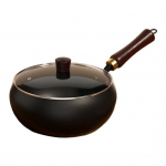 Traditsiooniline Wok-pott K&auml;sitsi Sepistatud Malmpott Suure K&otilde;huga Praepann Stir-Fry jaoks Supp Ainulaadne Raud K&ouml;&ouml;gin&otilde;u 24cm C