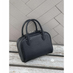 Esimene kiht veisenahast Boston Padi Koti Ni&scaron;&scaron; Ehtne Nahk Bowlingi K&auml;ekott Moodne &Uuml;he &Otilde;la Crossbody Kott Naistele 20x6x14cm must