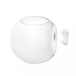 Seinale riputatav istutusmasin, klaasist h&uuml;dropooniline vaas, taim terraariumi palliga lillepott