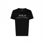 Polo Ralph Lauren Logo Prindiga &Uuml;mmarguse Kaelusega L&uuml;hikeste Varrukatega T-s&auml;rk Meeste Topid Must 714830278-007 S