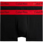 Calvin Klein Kirjaprindiga Keskmise V&ouml;&ouml;kohaga Liibuvad Bokserid 2-pakk Meeste aluspesu Must 000NB1463A-IXY XL