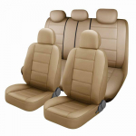 Luksuslikud PU-nahast auto universaalsed autoistmekatted salongitarvikud t&auml;iskomplekt mustad autoistmepadjakatted auto istmekaitse katted 11PCS beež