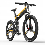 Lankeleisi XT750 Spordiversioon 26 Kokkupandav Elektriline Maastikuratas 500W 48V 12,8Ah Aku kollane