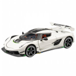 1/24 M&otilde;&otilde;tkava Koenigsegg Jesko Superauto V&otilde;idus&otilde;idu Seeria Heli ja Valgusega Kogutavad Esemed Hobi S&uuml;nnip&auml;evakingitused T&auml;iskasvanute Isiklikud Asjad Poiss-s&otilde;braga Valatud Metall valge