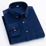 100% puuvillane velvetist talves&auml;rk meestele Soe pikkade varrukatega Regular Fit Easy Hooldus Mugav Meeste Kontoririided Solid 42 black