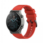 22 mm ametlik silikoonrihm Huawei kella Gt 2 GT 3 Pro spordikellarihma jaoks Huawei Gt2 GT3 Pro randmerihmade jaoks Vahetage k&auml;ev&otilde;ru 22mm Universal punane