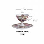 Bone China espressotassi alustassi komplektid keraamiline musta tee kruus alustass p&auml;rastl&otilde;unatee kohvitass alustass komplektid paari tassi uus kodu kingitus 140ml