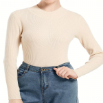 Alumine s&auml;rk &Uuml;mara kaelusega kampsun Naiste sukkp&uuml;ksid &otilde;huke mudel k&otilde;rge venitusega pikkade varrukatega elegantne &uuml;laosa L