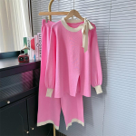 S&uuml;gis- ja talvemood &Uuml;markaelusega lips laternaga varrukatega kootud &uuml;likond Naiste k&otilde;rge v&ouml;&ouml;kohaga vabaaja p&uuml;kskost&uuml;&uuml;m One Size must