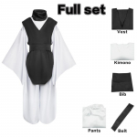 M&auml;ng Jujutsu JJK Manga Anime Choso Cosplay Kost&uuml;&uuml;m Lilla Vest Kaelussall V&ouml;&ouml; Valged Elastsed P&uuml;ksid Topikomplektid L