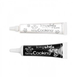 2 stylos de d&eacute;coration g&acirc;teau - blanc & noir