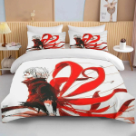 Uus Jaapan Tokyo Ghoul Voodipesukomplekt Kaneki Ken Anime Voodipesukomplekt Must Valge Tekikate Komplekt Poiss Kodu Tekstiil 3D Tekk Voodipesu EU single(135x200cm)