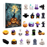Halloweeni Tagasilugemine 24 P&auml;eva Advendikalender Miniatuursed Kujud Mitmeotstarbeline P&uuml;hade Tagasilugemine V&auml;ike &Otilde;udne Vaikfiguuride Komplekt G