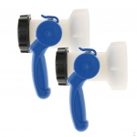 2 piece Anti- 1000 Tote Tank Butterfly Valve Switch Water Adapter Hose Connector(75mm)